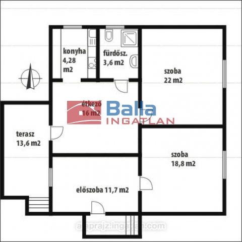 Tokaj - Ady utca:  92 m²-es családi ház   (33'900'000 ,- Ft)