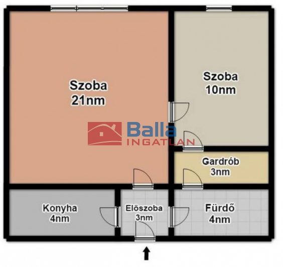 Eladó 46 m²-estársasházi lakás IV. Kerület (Újpest) , Pozsonyi utca: 57'900'000 Ft