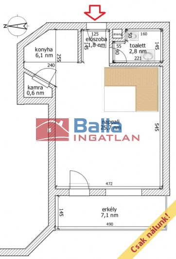 Eladó 70 m²-estársasházi lakás IX. Kerület (Középső Ferencváros (Rehabilitációs terület)) , Angyal utca: 99'900'000 Ft