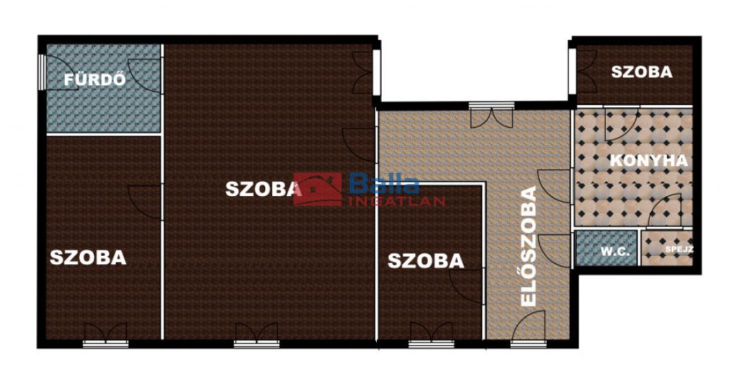 Eladó 106 m²-estársasházi lakás IX. Kerület (Középső Ferencváros (Rehabilitációs terület)) , Mester utca: 114'900'000 Ft