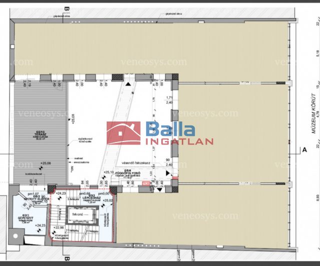 Eladó 246 m²-estársasházi lakás V. Kerület (Belváros) , Múzeum körút: 620'000'000 Ft