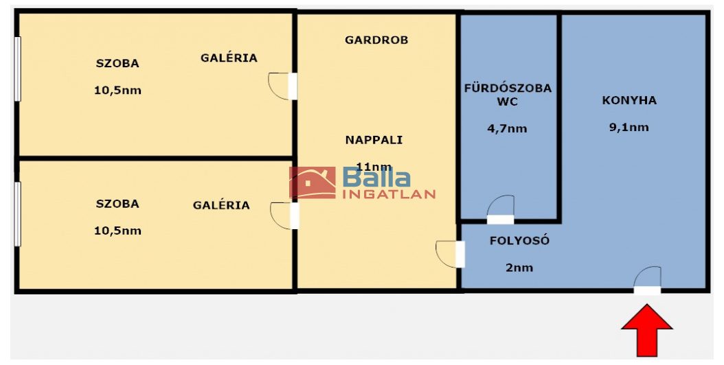 Eladó 47 m²-estársasházi lakás VII. Kerület (Nagykörúton kívül) , Garay tér: 68'900'000 Ft