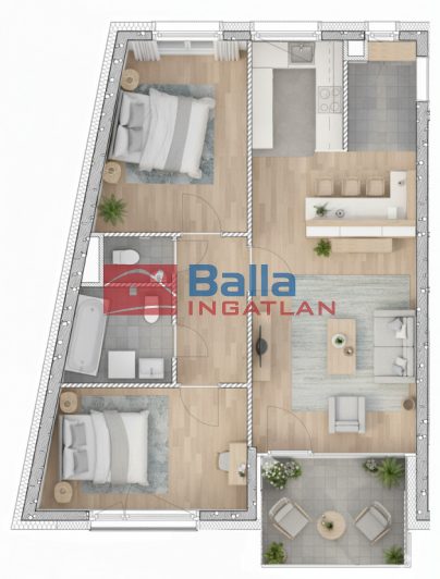 VIII. Kerület (Századosnegyed) - Százados út:  71 m&sup2;-es társasházi lakás   (117'920'000 ,- Ft)