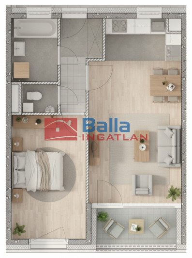 VIII. Kerület (Századosnegyed) - Százados út:  51 m&sup2;-es társasházi lakás   (86'620'000 ,- Ft)
