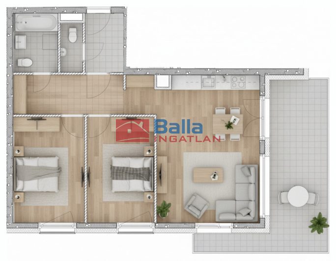 VIII. Kerület (Századosnegyed) - Százados út:  77 m&sup2;-es társasházi lakás   (127'390'000 ,- Ft)