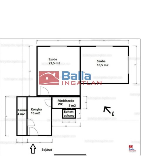 Kiadó 59 m²-esházrész X. Kerület (Óhegy) , Cserkesz utca: 200'000 Ft