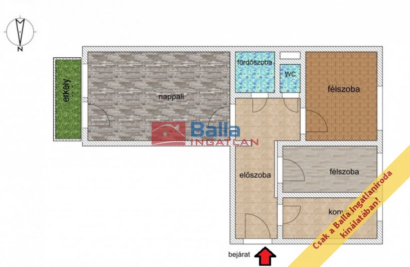 Eladó 53 m²-estársasházi lakás XIX. Kerület (Lakótelep) , Árpád utca: 57'900'000 Ft