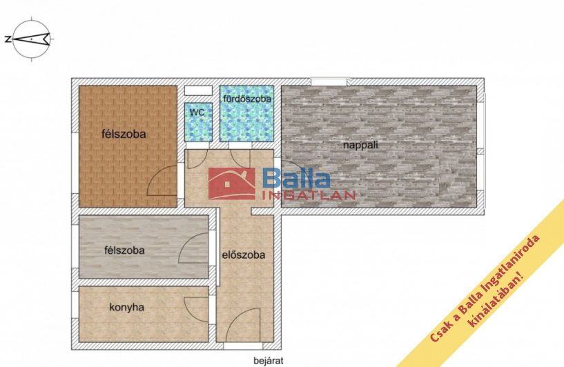XIX. Kerület (Lakótelep) - Fő utca:  52 m&sup2;-es társasházi lakás   (63'900'000 ,- Ft)