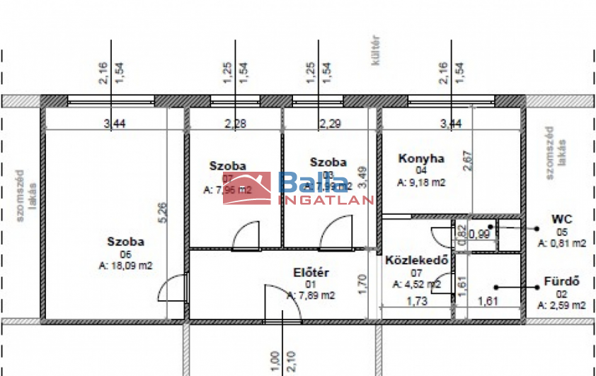 XIX. Kerület (Lakótelep) - Rákóczi  utcában:  59 m&sup2;-es társasházi lakás   (59'000'000 ,- Ft)