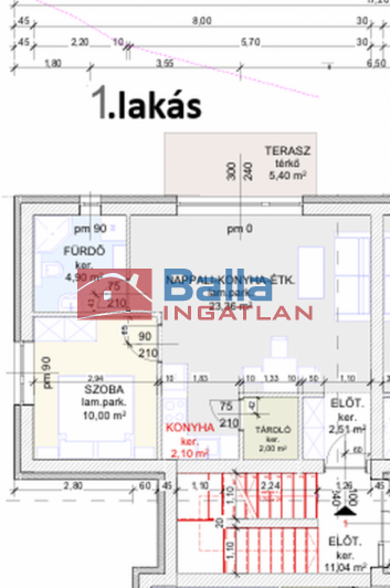 Eladó 45 m²-estársasházi lakás Hatvan, Géza fejedelem utca: 47'770'000 Ft