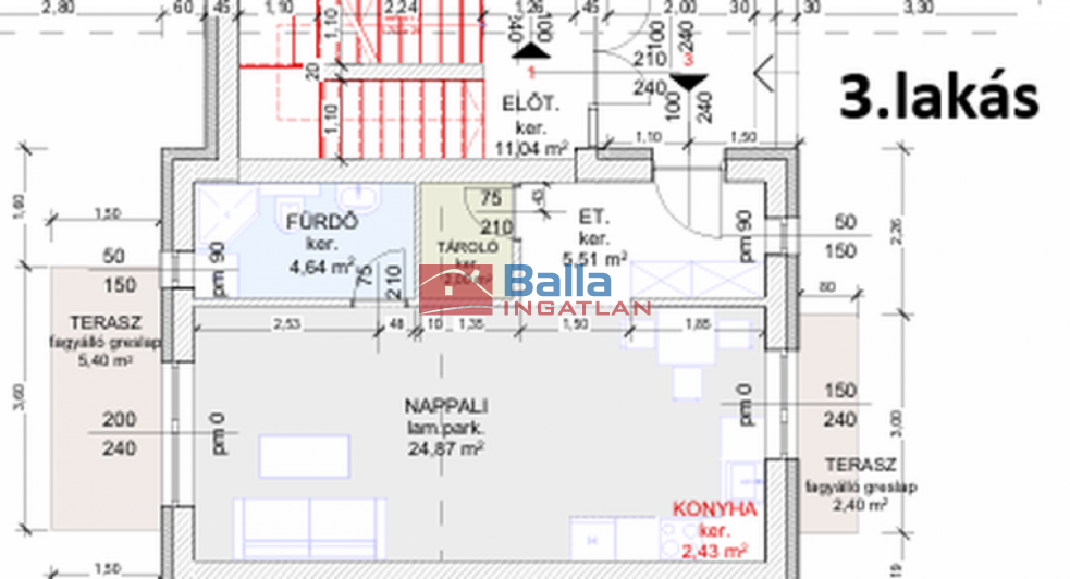 Eladó 40 m²-estársasházi lakás Hatvan, Géza fejedelem utca: 42'000'000 Ft