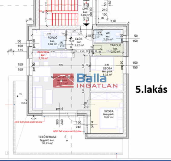 Eladó 57 m²-estársasházi lakás Hatvan, Géza fejedelem utca: 62'500'000 Ft