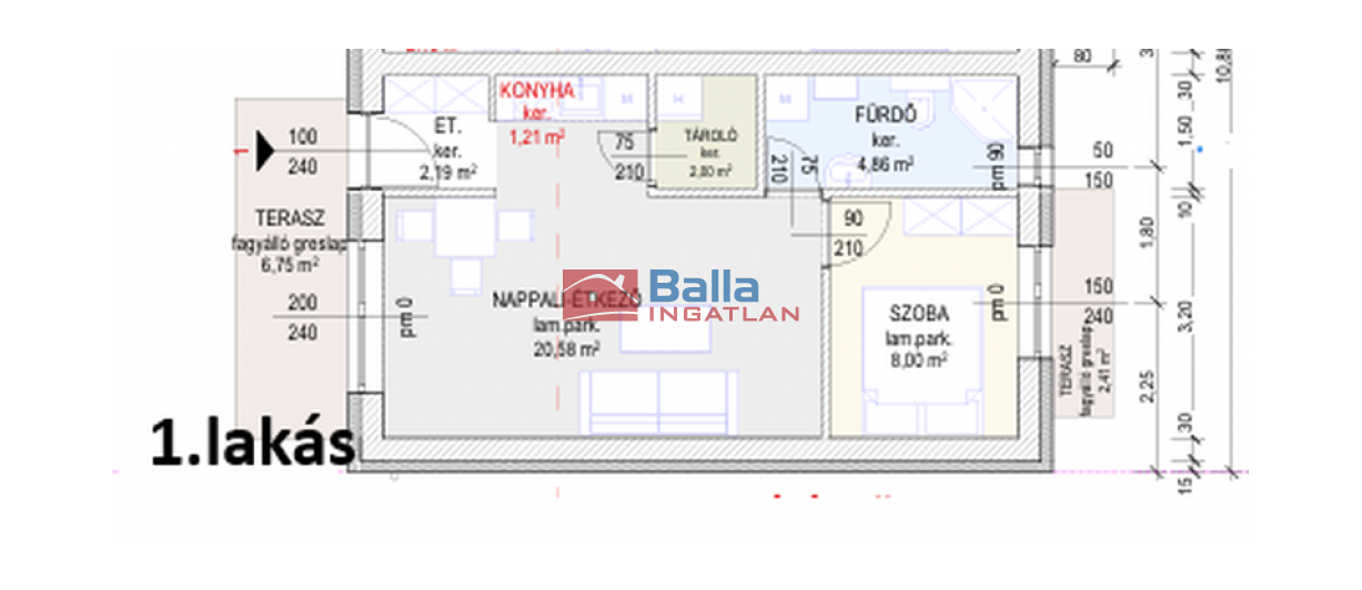 Eladó 39 m²-estársasházi lakás Hatvan, Géza fejedelem utca: 42'600'000 Ft
