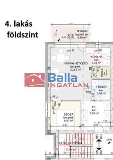Eladó 46 m²-estársasházi lakás Hatvan, Városközpont mellett: 48'800'000 Ft
