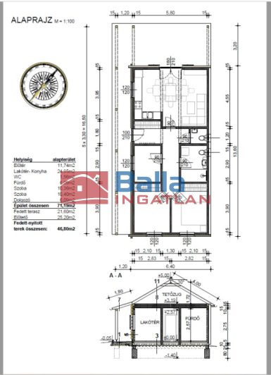 Eladó 72 m²-escsaládi ház Kiskunlacháza, Tündér utca: 89'990'000 Ft