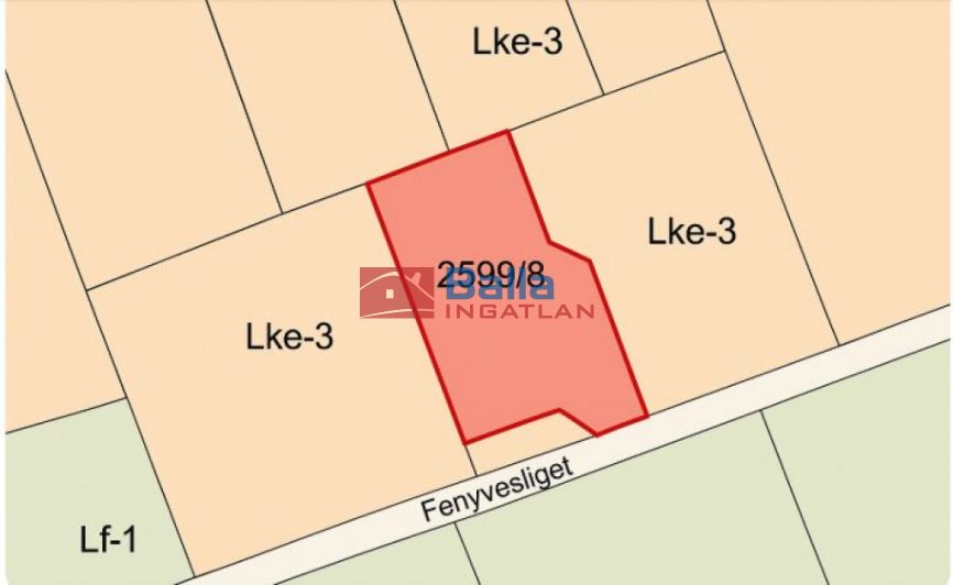 Eladó 1563 m²-estelek Szada, Fenyvesliget út: 70'340'000 Ft