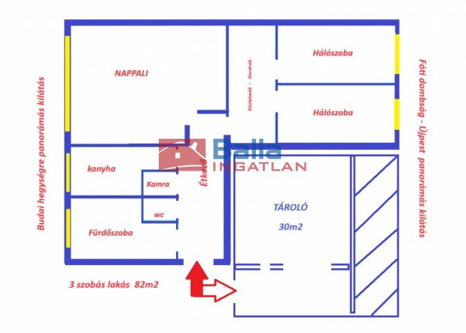 IV. Kerület (Újpest) - Újpest központ környékén tégla lakás!:  82 m²-es társasházi lakás   (59'900'000 ,- Ft)