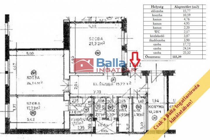 VII. Kerület (Középső-Erzsébetváros) - Almássy tér:  115 m²-es társasházi lakás   (85'000'000 ,- Ft)