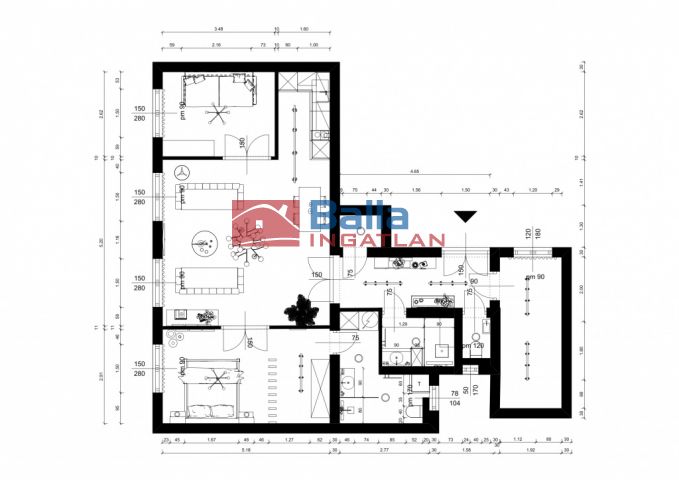 VII. Kerület (Nagykörúton belül) - Erzsébet körút:  86 m²-es társasházi lakás   (192'000'000 ,- Ft)