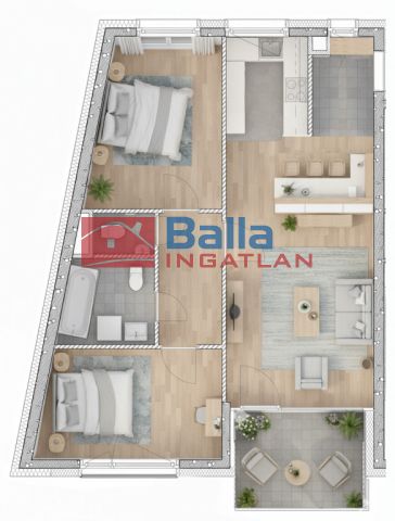 VIII. Kerület (Századosnegyed) - Százados út:  67 m²-es társasházi lakás   (123'820'000 ,- Ft)