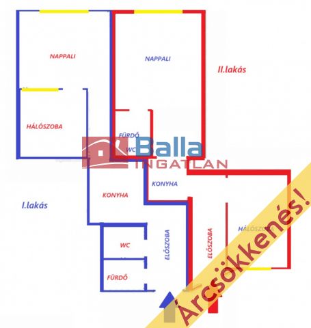 XIII. Kerület (Újlipótváros) - Két apartman BEFEKTETŐKNEK!:  82 m²-es társasházi lakás   (145'000'000 ,- Ft)