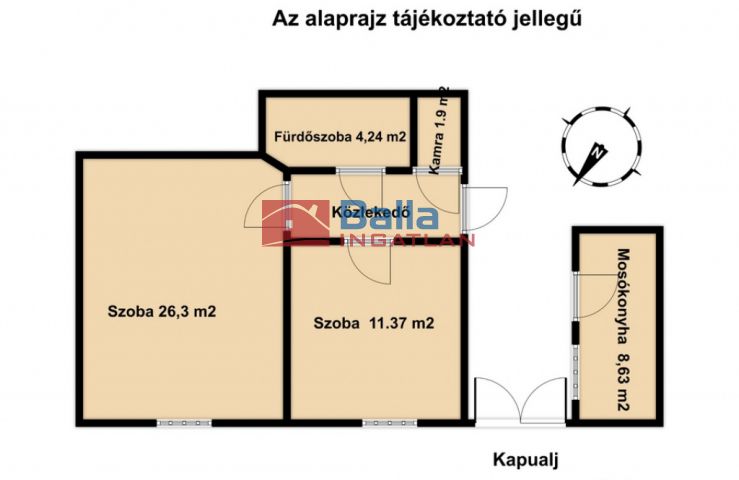 Vác - Báthori utca:  58 m²-es társasházi lakás   (24'900'000 ,- Ft)