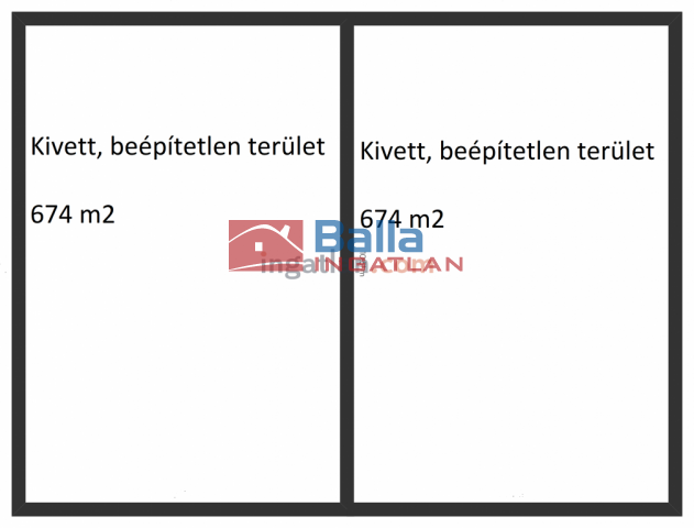 Nagykáta - Központ közeli utca:  674 m²-es telek   (9'000'000 ,- Ft)