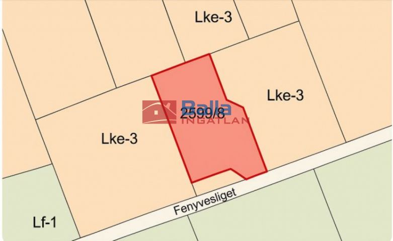 Szada - Fenyvesliget út:  1563 m²-es telek   (70'340'000 ,- Ft)