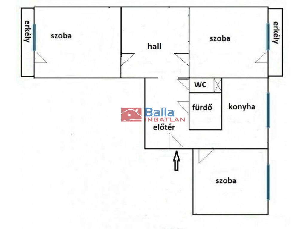 XV. Kerület, Páskomliget utca, 70 m²-es, társasházi lakás, 3 szobás