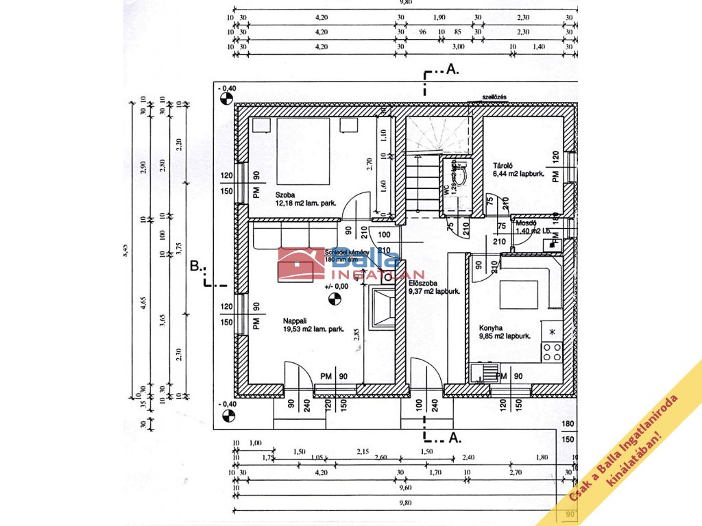 Érd, Aradi és Kassai utca között utca, 103 m²-es, családi ház