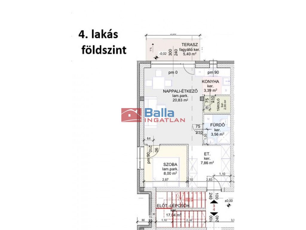 Hatvan, Városközpont mellett, 46 m²-es, társasházi lakás, 2 szobás