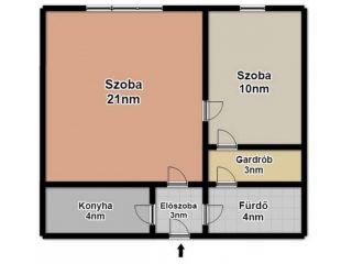 Eladó 46 m²-estársasházi lakás IV. Kerület (Újpest) , Pozsonyi utca: 57'900'000 Ft