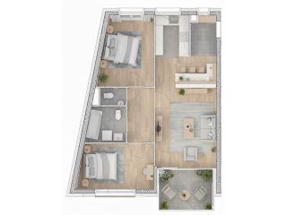 Eladó 71 m²-estársasházi lakás VIII. Kerület (Századosnegyed) , Százados út: 117'920'000 Ft