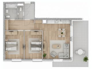 Eladó 77 m²-estársasházi lakás VIII. Kerület (Századosnegyed) , Százados út: 127'390'000 Ft