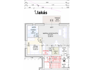Eladó 45 m²-estársasházi lakás Hatvan, Géza fejedelem utca: 47'770'000 Ft