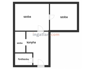 Eladó 54 m²-estársasházi lakás Komló, Kiss József utca: 13'500'000 Ft