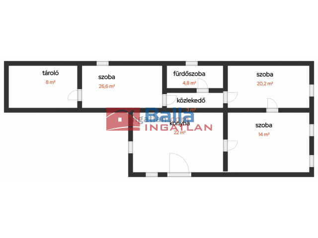 Albertirsa, 80 m2-es családi ház, 2493 m2-es telekkel eladó., 80 m²-es, családi ház