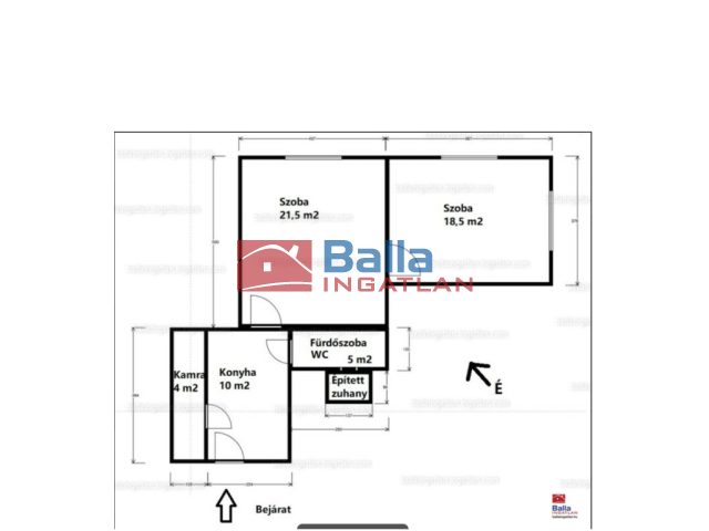 Kiadó 59 m²-esházrész X. Kerület (Óhegy) , Cserkesz utca: 200'000 Ft