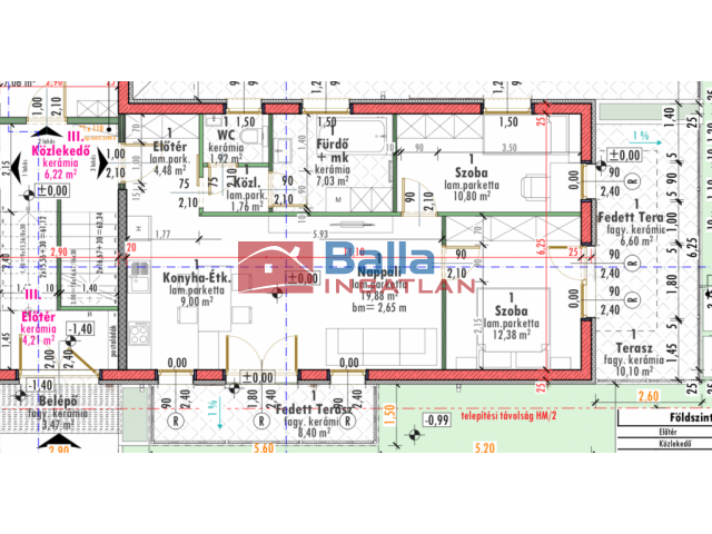 XIV. Kerület, Telepes utca, 67 m²-es, magasföldszinti, társasházi lakás