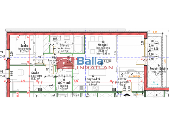 XIV. Kerület, Telepes utca, 76 m²-es, 1. emeleti, társasházi lakás