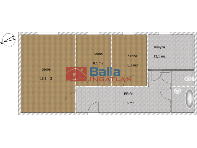 Eladó 59 m²-estársasházi lakás XIX. Kerület (Lakótelep) , Nagysándor J utca: 53'900'000 Ft