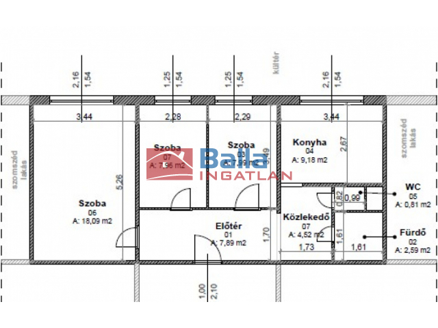 Eladó 59 m²-estársasházi lakás XIX. Kerület (Lakótelep) , Rákóczi  utcában: 59'000'000 Ft