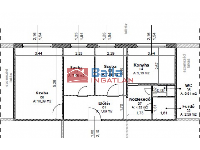 Eladó 59 m²-estársasházi lakás XIX. Kerület (Lakótelep) , Rákóczi  utcában: 59'000'000 Ft