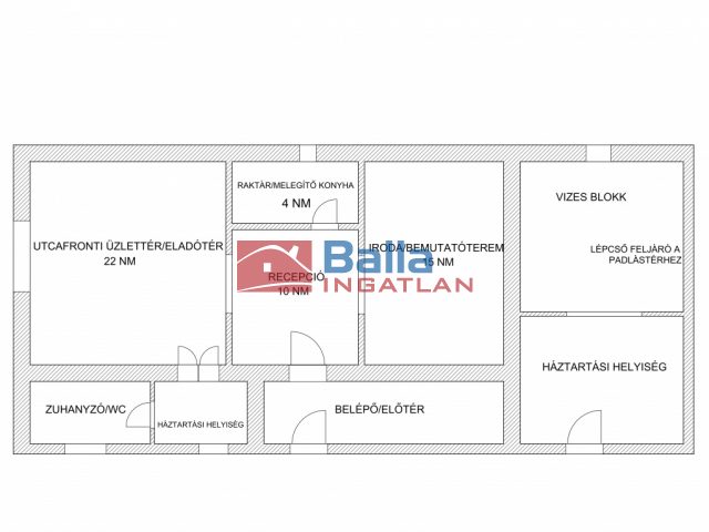 Eladó 76 m²-esüzlethelyiség utcai bejárattal XVII. Kerület (Rákoskeresztúr) , Pesti út: 89'000'000 Ft
