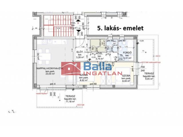 Eladó 55 m²-estársasházi lakás Hatvan, Városközpont mellett: 58'850'000 Ft