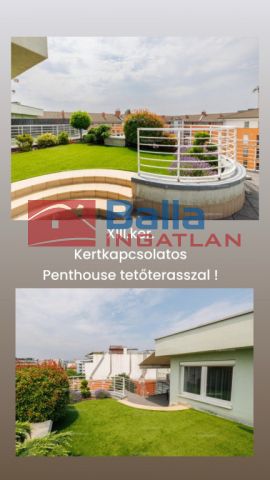 Eladó 86 m²-es XIII. Kerület (Lőportár dűlő), Tetőteraszos penthouse kertkapcsolattal: 159'900'000 Ft