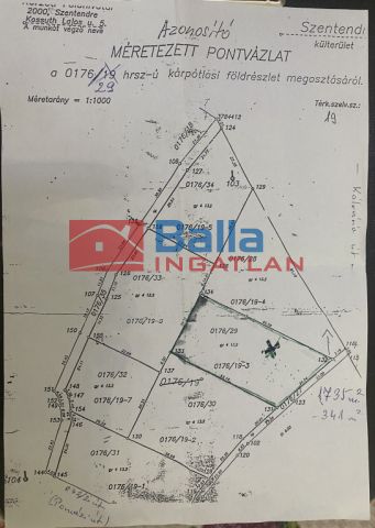 Eladó 341 m²-es telek Szentendre, Radnóti: 5'100'000 Ft