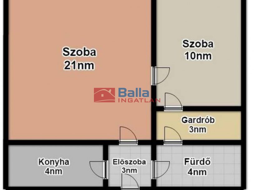 Eladó 46 m²-estársasházi lakás IV. Kerület (Újpest) , Pozsonyi utca: 57'900'000 Ft