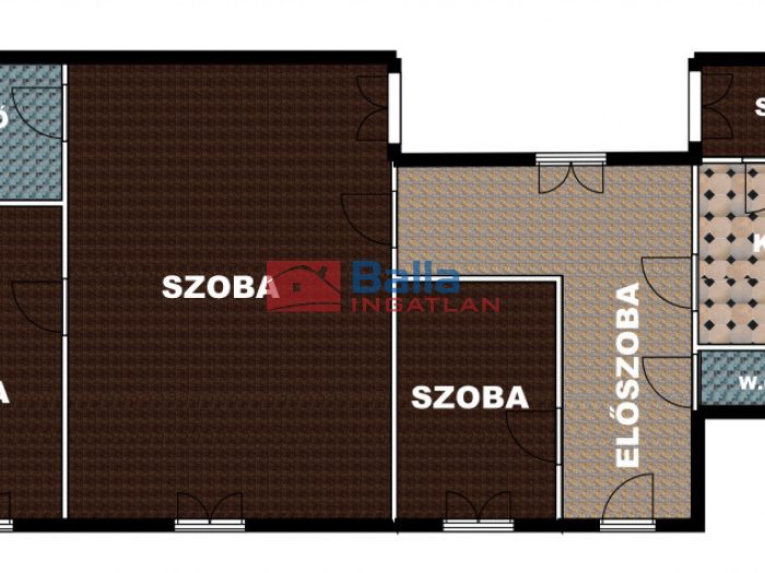 Eladó 106 m²-estársasházi lakás IX. Kerület (Középső Ferencváros (Rehabilitációs terület)) , Mester utca: 114'900'000 Ft