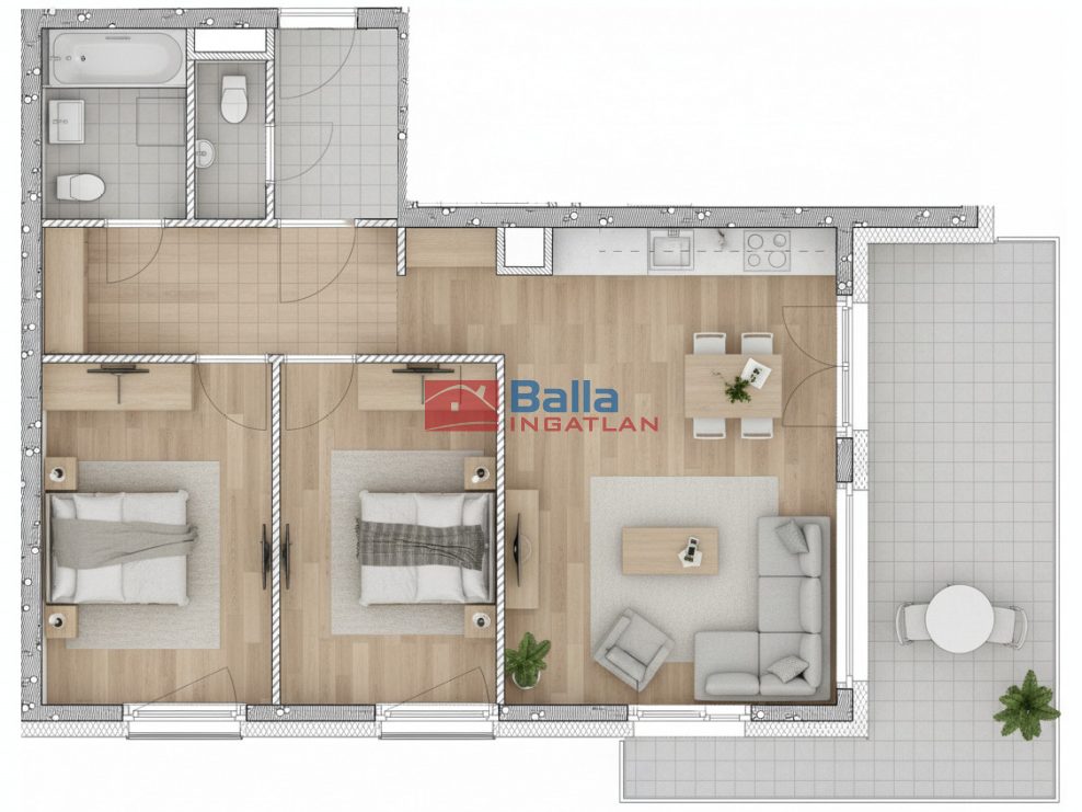 Eladó 77 m²-estársasházi lakás VIII. Kerület (Századosnegyed) , Százados út: 127'390'000 Ft